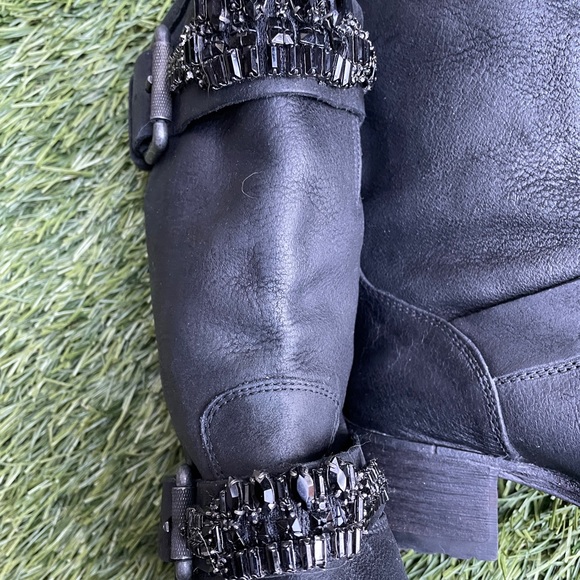 Vera Wang Lavendar jeweled moto boots 5.5M  (35.5 EU) - Picture 11 of 13